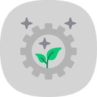 Green Technology Flat Curve Icon Design vector