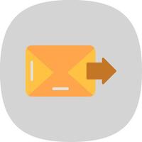 Email Flat Curve Icon Design vector