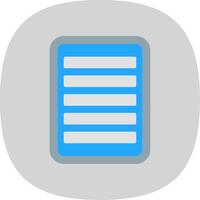 Note Flat Curve Icon Design vector
