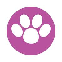 dog footprint logo vector