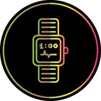 reloj línea degradado debido color icono diseño vector