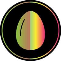 huevo glifo debido color icono diseño vector