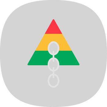 Link pyramide Flat Curve Icon Design vector