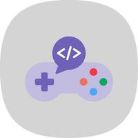 Game Develop Flat Curve Icon Design vector