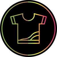 Shirt Line Gradient Due Color Icon Design vector