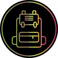 Backpack Line Gradient Due Color Icon Design vector