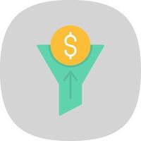 Traffic Conversion Flat Curve Icon Design vector