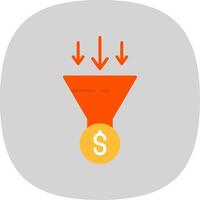 Conversion Optimization Flat Curve Icon Design vector