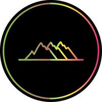 Mountain Line Gradient Due Color Icon Design vector