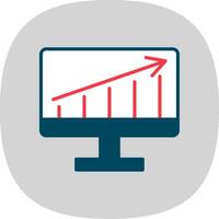 Traffic Analytic Flat Curve Icon Design vector