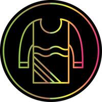 Sweater Line Gradient Due Color Icon Design vector