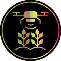 Agricultural Drones Glyph Due Color Icon Design vector