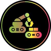 Robotic Produce Sorting Glyph Due Color Icon Design vector