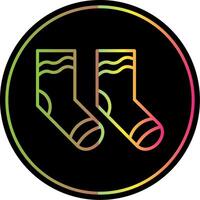 Socks Line Gradient Due Color Icon Design vector