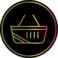 Shopping Basket Line Gradient Due Color Icon Design vector