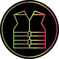 Lifejacket Line Gradient Due Color Icon Design vector