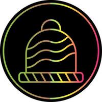 Wool Hat Line Gradient Due Color Icon Design vector