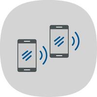 Mobile Sync Flat Curve Icon Design vector