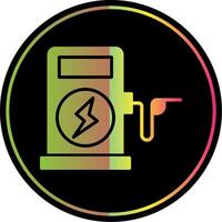 Eco Fuel Glyph Due Color Icon Design vector