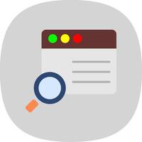 Web Page Flat Curve Icon Design vector
