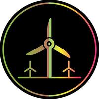 turbina energía glifo debido color icono diseño vector