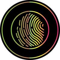 Fingerprint Line Gradient Due Color Icon Design vector