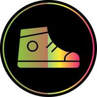 apoyo Zapatos glifo debido color icono diseño vector