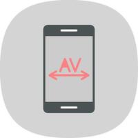 Kerning Flat Curve Icon Design vector