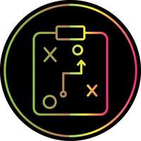 Planning Line Gradient Due Color Icon Design vector