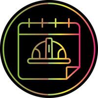 Labour Day Line Gradient Due Color Icon Design vector