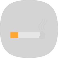 Cigarette Flat Curve Icon Design vector