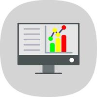 Dashboard Flat Curve Icon Design vector