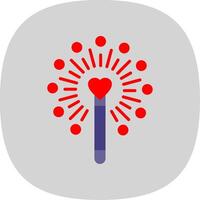 Magic Wand Flat Curve Icon Design vector