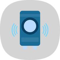 Woofer Flat Curve Icon Design vector