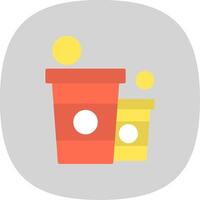 Beer Pong Flat Curve Icon Design vector