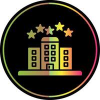 5 Stars Hotel Glyph Due Color Icon Design vector