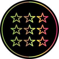 Stars Line Gradient Due Color Icon Design vector