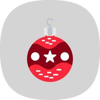 Bauble Flat Curve Icon Design vector