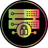 Data Protection Glyph Due Color Icon Design vector