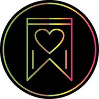 Favourite Line Gradient Due Color Icon Design vector