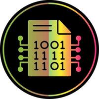Encryption Data Glyph Due Color Icon Design vector