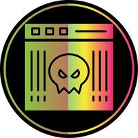 Malware Glyph Due Color Icon Design vector