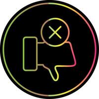 Dislike Line Gradient Due Color Icon Design vector