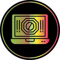 Ad Blocker Glyph Due Color Icon Design vector