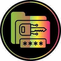 Encryption Glyph Due Color Icon Design vector