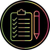 Checklist Line Gradient Due Color Icon Design vector