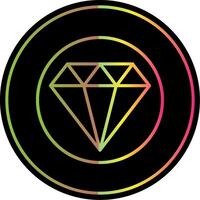 Diamond Line Gradient Due Color Icon Design vector
