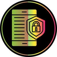 Mobile Security Glyph Due Color Icon Design vector