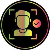 Face Detection Glyph Due Color Icon Design vector