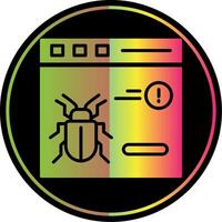 Virus Glyph Due Color Icon Design vector